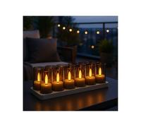 Bougies Chauffe plat LED Rechargeable avec Télécommande, Station de Charge & Minuterie par MMOBIEL - Lot de 12 Bougies LED Sans Flamme USB pour Maison, Table, Mariages & Décorations de Noël