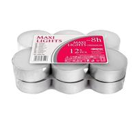 Bougies chauffe-plat non parfumées BISPOL Aura 8H MAXI LIGHT 12pcs.