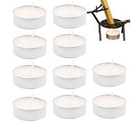 Bougies Chauffe-Plat Non parfumées,Bougies votives Blanches Non parfumées - 10 Bougies Chauffe-Plat sans fumée,Bougies Chauffe-Plat Longue durée sans fumée, sans Gouttes, pour Piscine, Mariages, noël