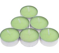 Bougies chauffe-plat parfumées à la pomme dans une coupelle en aluminium pour une décoration d'ambiance
