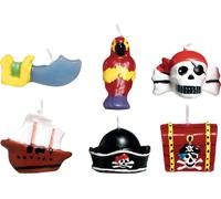 Bougies chauffe-plat pirate Mini-bougies - Fête des pirates