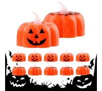 Bougies chauffe-plat vacillantes en forme de sans flamme | Lampe LED d'Halloween pour mariage, Thanksgiving, fête, réception, Noël