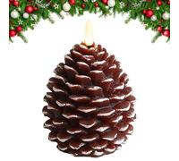 Bougies Cônes De Pin Sans Flamme,Décoration Glands Sans Flamme Led Bougies Cônes De Pin - Décorations Noël Action De Grâces Pour Cheminée Étagère Bibliothèque Chambre Salon Maison,pour Table Chambre B