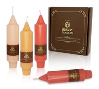 Bougies coniques courtes oranges de 12,7 cm, bougies coniques non parfumées pour décoration d'intérieur, mariages, cadeaux festifs