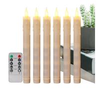 Bougies coniques LED sans flamme en véritable - Bougie romantique, bougie chauffe-plat électrique, scintillement à piles | Bougeoirs 3D avec minuterie pour décoration de table intérieure, fête de