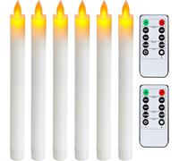 Bougies coniques LED Set de 6 avec télécommande Timer Décoration Halloween