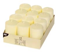 Bougies cylindriques - Ivoire - Ø 40 mm · 60 mm - Tête plate - 1 pièce - Intérieur