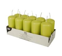 Bougies cylindriques - PAP STAR - Ø 40 mm - 90 mm - Couleur kiwi - Utilisation intérieure