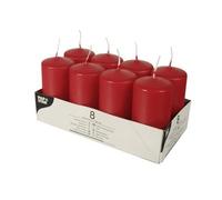 Bougies cylindriques - PAP STAR - Ø 50 mm - Rouge - Intérieur - Mixte