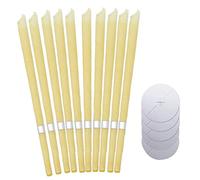 Bougies d’Oreilles, Bougies Auriculaires en Cire d’Abeille 100% Naturelle et Biologique, Cônes de Bougie pour le Nettoyage d’Oreille Bloquée kit de Bougies de 10 pièces avec 5 Disques de Protection
