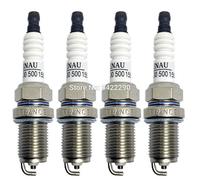 Bougies d'allumage automobile 4pcs FR7DC + Bougie 7700500155 Compatible avec Nickel-Yttrium for Renault CLIO Compatible avec KANGOO Compatible avec LOGAN Compatible avec SANDERO Compatible avec STEPWA