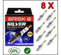 Brisk Bougies d'allumage DR17YS-9 – Gaz GPL Méthane 4 pour Fiat Punto II Van (188AX)