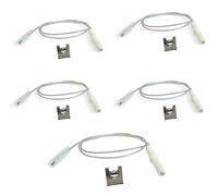 Bougies d'allumage gaz universelles 5 pièces - électrodes d'allumage plaque cuisson cuisinière - remplacement brûleurs - 4 standard + 1 triple couronne - Compatible avec Ariston, Indesit, Whirlpool