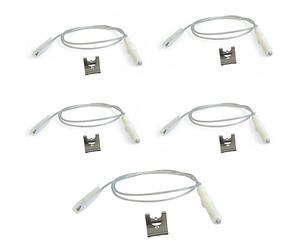 Bougies d'allumage gaz universelles 5 pièces - électrodes d'allumage plaque cuisson cuisinière - remplacement brûleurs - 4 standard + 1 triple couronne - Compatible avec Ariston, Indesit, Whirlpool