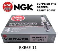 BOUGIES D'Allumage NGK V-POWER GÉNÉRIQUES x 4 - BKR6E-11 / CODE NGK 2756