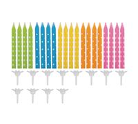 RAYHER 31598999 Bougies d'Anniversaire avec Support de Fixation - Multicolore