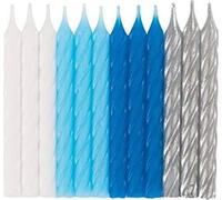 Unique Party- Bougies, 19971, Blue, White & Silver