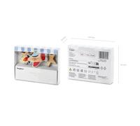 Bougies d'anniversaire avion 4,5cm bleu / rouge / or