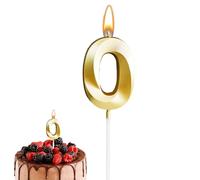 Bougies D'anniversaire - Bougies Numérotées Anniversaire De Mariage | Chandelles De Gâteau | Bougie D'Anniversaire Numérotée | Or Nombre Bougie | Chandelles En Forme De Chiffre | Cierges Numéro