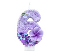 Bougies d'anniversaire chiffres | Décoration de gâteau avec paillettes et paillettes - Bougies de gâteau avec motif floral pour homme, femme, famille, papa, maman, , grands-parents
