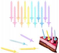 Bougies D'anniversaire Colorées Décoration De Fête D'anniversaire 12 Pcs