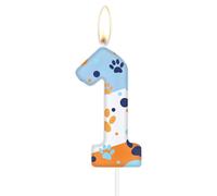 Bougies d'anniversaire colorées en forme de griffe de chien, décorations de 1er gâteau d'animaux colorées, décoration de fête sur le thème des griffes d'animaux domestiques, décorations d'anniversaire