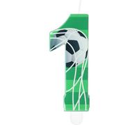 Bougies d'anniversaire de football,Garçons 1er anniversaire Décorations,Bougie de football numéro 1 pour gâteau,Soccer Décorations de fête à thème pour garçons hommes Célébrations d'anniversaire