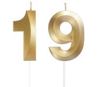 Bougies d'anniversaire, en forme de chiffre 19/91, en forme de chiffre, décoration de gâteau 3D, pour fête d'anniversaire, mariage, fête d'entreprise, anniversaire