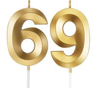 Bougies d'anniversaire en forme de chiffre 3D pour gâteaux « Happy Birthday » - Décoration de gâteau d'anniversaire de mariage