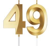 Bougies d'anniversaire en forme de chiffre 3D pour gâteaux « Happy Birthday » - Décoration de gâteau d'anniversaire de mariage
