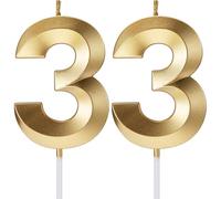 Bougies d'anniversaire en forme de chiffre 3D pour gâteaux « Happy Birthday » - Décoration de gâteau d'anniversaire de mariage