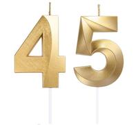 Bougies d'anniversaire en forme de chiffre 45/54, en forme de chiffre, décoration de gâteau 3D, pour fête d'anniversaire, mariage, fête d'entreprise, anniversaire