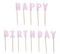 Bougies d'anniversaire "Happy Birthday" violettes - 13 pièces spectaculaires, 2,5 cm de haut, qui feront de chaque fête une expérience inoubliable !
