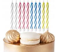 Bougies D'anniversaire Magiques Colorées 10Pcs