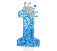 Bougies D'Anniversaire Numéro 1, Bougies Couronne D'Anniversaire, Décoration Gâteau Topper, Décoration Gâteau, Bougies D'Anniversaire Pour Décoration D'Anniversaire, Bleu Paon