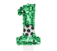Bougies D'Anniversaire Numéro 1, Bougies D'Anniversaire Football, Décoration De Gâteau Topper, Décoration De Gâteau, Bougies D'Anniversaire Pour Décoration D'Anniversaire, Vert