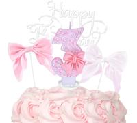 Bougies d'anniversaire Numéro 3, 3D Rose Bougie Chiffre 3, Papillon Decoration Gateau Anniversaire, Topper Happy Birthday, Bougies Gâteau Topper Decoration pour Fête Mariage Remise Diplôme