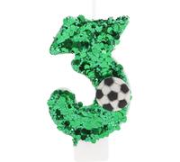 Bougies D'Anniversaire Numéro 3, Bougies D'Anniversaire Football, Décoration De Gâteau Topper, Décoration De Gâteau, Bougies D'Anniversaire Pour Décoration D'Anniversaire, Vert