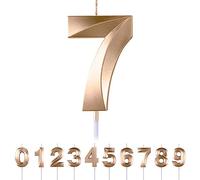 Bougies d'anniversaire Numéro 7,3D Champagner Bougie Chiffre 7,Decoration Gateau Anniversaire,Bougies Gâteau Topper Decoration,Pour Les Enfants, Adultes