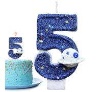 Bougies D'anniversaire Numéros 7 - Space Thème Numéro De Gâteau D'anniversaire Cougies | Fournitures De Fête Décoration De Gâteau, Nouveauté Cake Topper Cougies Décoratives Pour Les Garçons Birthday B