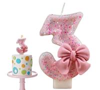 Bougies D'anniversaire Pour Gâteau Bougie Numéro D'anniversaire Bougies À Gâteau Scintillantes Avec Décorations De Nœuds Papillon Fournitures De Décoration De Fête À Thème De Réunions Garniture De