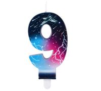 Bougies d'Anniversaire sur le Thème des Étoiles, Décorations de Cupcakes de l'Univers Bougies Star Galaxy Décorations Fête d'Anniversaire sur le Thème Animes (Numéro 9)