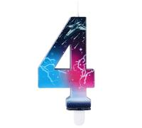 Bougies d'Anniversaire sur le Thème des Étoiles, Décorations de Cupcakes de l'Univers Bougies Star Galaxy Décorations Fête d'Anniversaire sur le Thème Animes (Numéro 4)