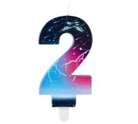 Bougies d'Anniversaire sur le Thème des Étoiles, Décorations de Cupcakes de l'Univers Bougies Star Galaxy Décorations Fête d'Anniversaire sur le Thème Animes (Numéro 2)
