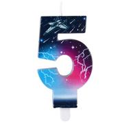 Bougies d'Anniversaire sur le Thème des Étoiles, Décorations de Cupcakes de l'Univers Bougies Star Galaxy Décorations Fête d'Anniversaire sur le Thème Animes (Numéro 5)