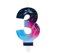 Bougies d'Anniversaire sur le Thème des Étoiles, Décorations de Cupcakes de l'Univers Bougies Star Galaxy Décorations Fête d'Anniversaire sur le Thème Animes (Numéro 3)