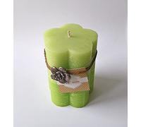 Bougies d'Aurora Janet Cierge en Forme de Fleur, Cire, Vert, 7.5 x 7.5 x 10.2 cm