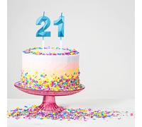 Bougies De 21e Anniversaire, Bougies Avec Numéro Bleu, Décoration De Gâteau D'anniversaire, Décorations De Gâteau D'anniversaire, Mariages, Anniversaire D'entreprise[Z311]