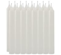 Bougies de Chandelier Longues Sans parfum - Lot de 16 Bougies Blanches Longueur 17.5cm
