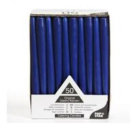 Papstar Bougies de chandelier 17965 – Lot de 50 Ø 2,2 x 25 cm Bleu foncé